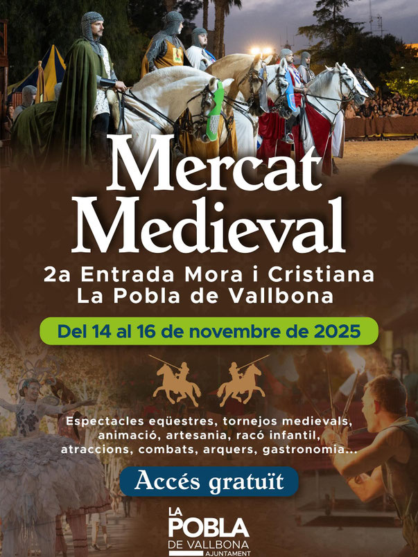 cuando es que dia horarios programa mercado medieval pobla de vallbona