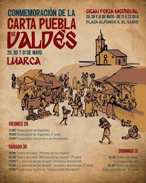 Programa de la Carta Puebla de Valdes y Mercado Medieval de Luarca