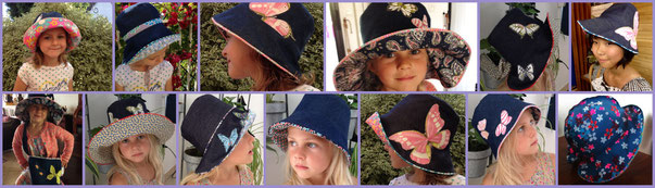 les petits chapeaux de Margaux et Chloé.