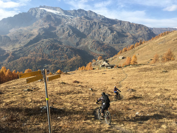 in avvicinamento all'Alpe Le Bois