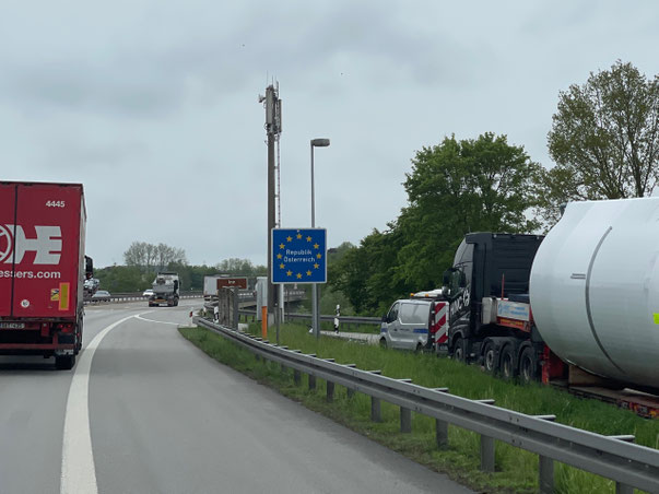 Landesgrenze Österreich - Frankreich rückt näher 