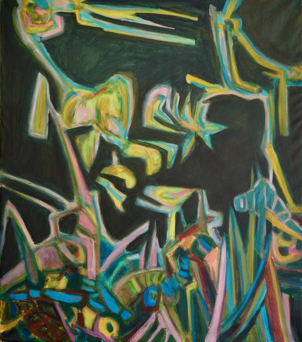Action 1, 2023-2025 Acryl auf Leinwand 80x70