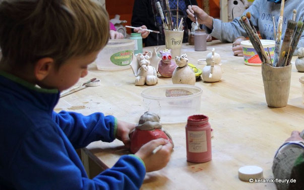 Kindergeburtstag in der Töpferei