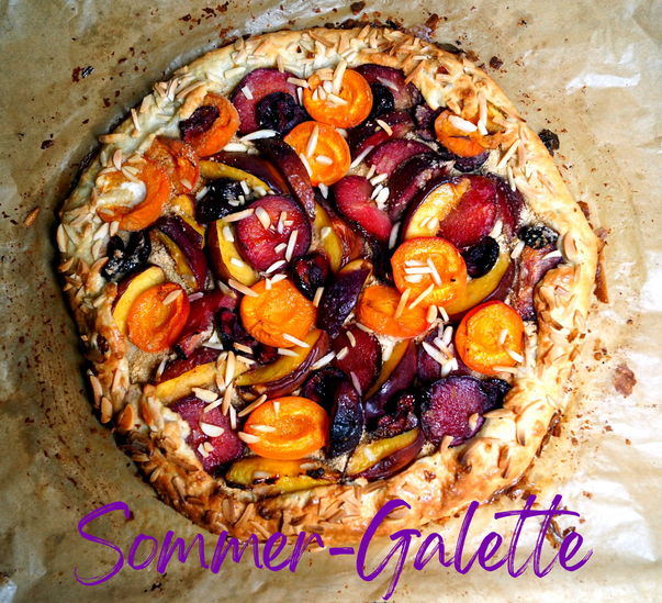 Galette mit Kirschen, Pfaumen, Aprikosen und Nektarinen