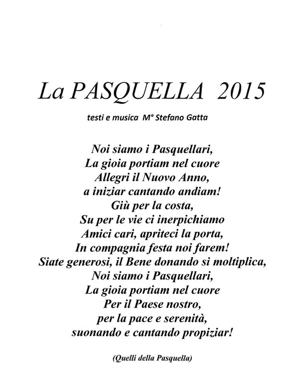 Cliccate La Pasquella 2015