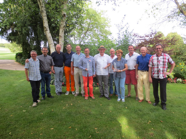 Die Teilnehmer der 3. Runde. VLnR: Gust Klein, Manes Ed, Butti Patrick, Oliva Feliciano, Posing Leo, Staudt Patrick, Agostini Armand, Primc Adrien, Manes Ginette, Milbert Roby, Jung Marcel, Lieners David. Auf dem Bild fehlt Krings Gin.