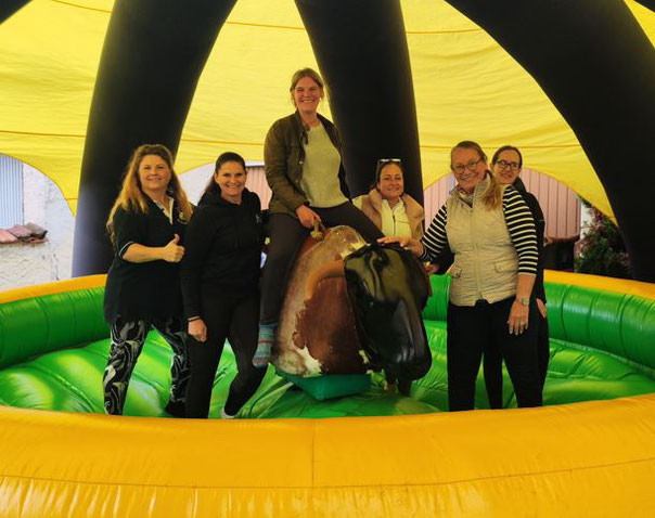 Rodeo, Falltraining, Sitzschulung beim Dressur Reitsimulator