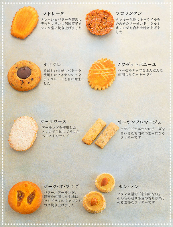 焼き菓子８種イメージ写真