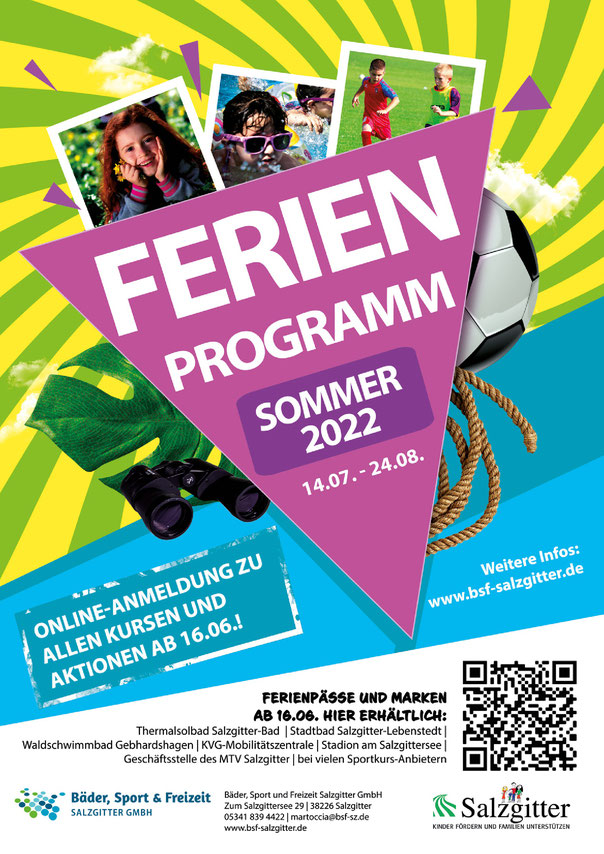 Plakat BSF Salzgitter Ferienprogramm 2022