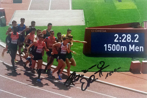 Florian Orth, Germany, 1500m/5000m, 15 times German Champion, 10th European Championship, Picture at European Championship 2014 in Zurich, Autograph by Mail