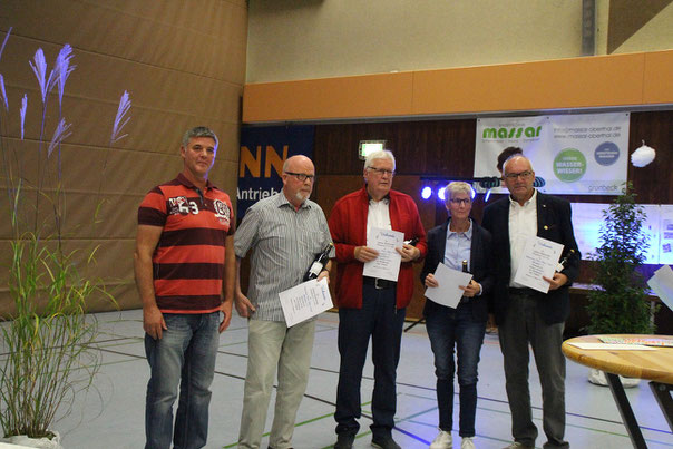 v.l Jörg Mohr, Otmar Kirch, Hr. Schnur, Birgit Federkeil, Rüdiger Federkeil