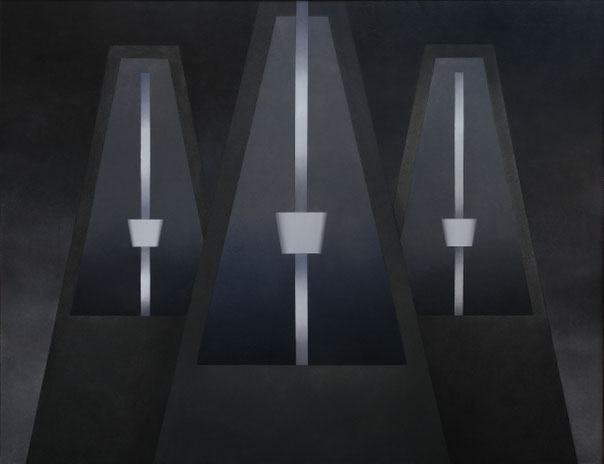 Gazing Metronomes, 140x180cm, oil on canvas, 2025
