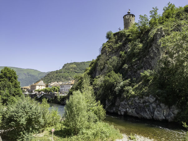 Bild: Tarascon-sur-Ariège im Département Ariège, hier Tour de Castella