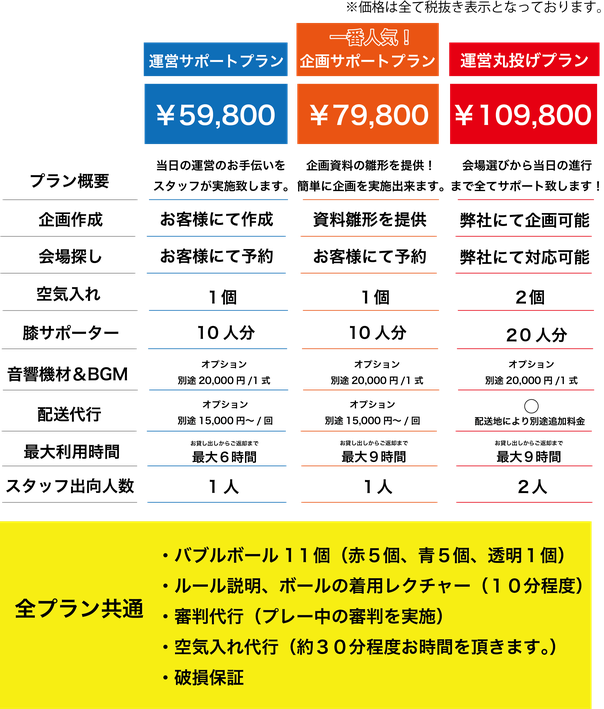 バブル　サッカー　レンタル　料金