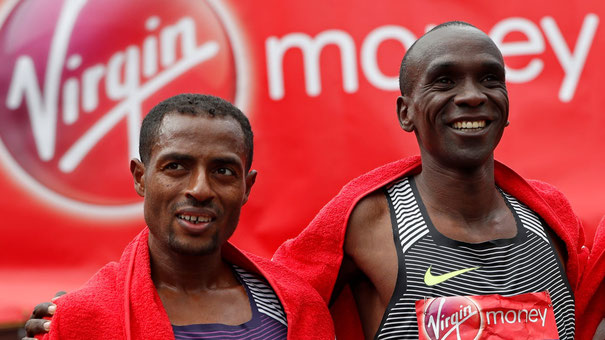 Kenenisa Bekele y Eliud Kipchoge