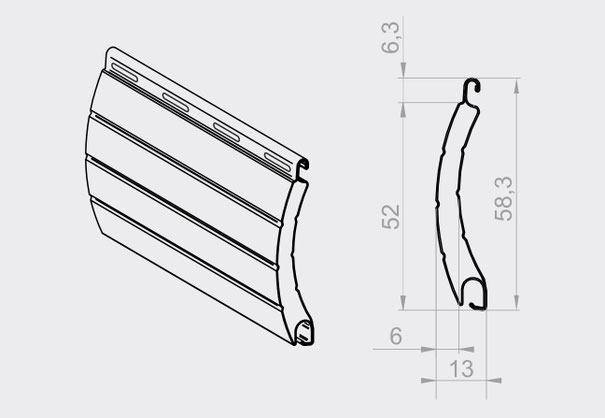 Alu Maxi 52 mm Rolladen Panzer Technische Daten 