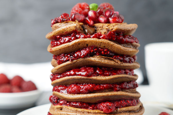 triple chocolate pancakes