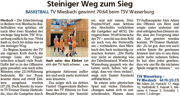 Bericht im Miesbacher Merkur am 13. Februar 2024 - Zum Vergrößern klicken
