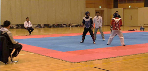 昨年全日本ジュニア-58kg級チャンピオンと純選手の練習試合　電子防具戦