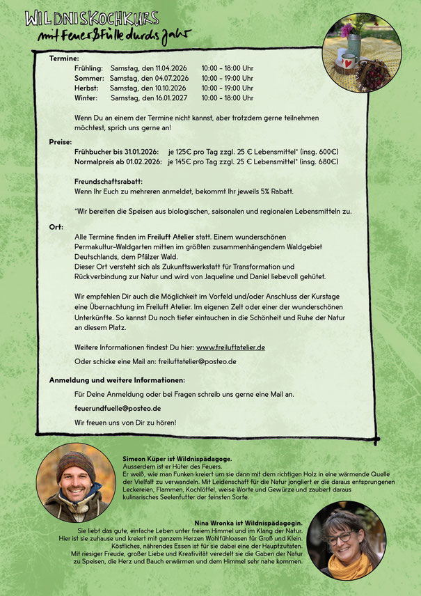 wildniskochkurs Feuer&Fülle