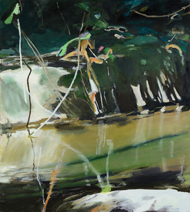  16.9.12 fluss/it 2012 60 x 50 cm Öl / Leinwand