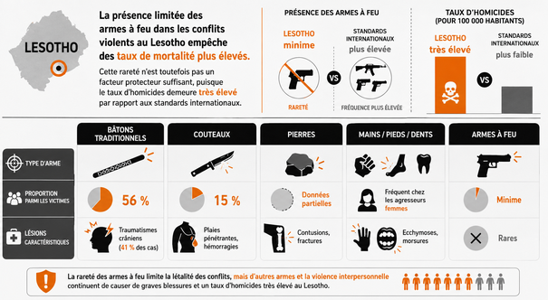 Analyse des armes et violences au Lesotho