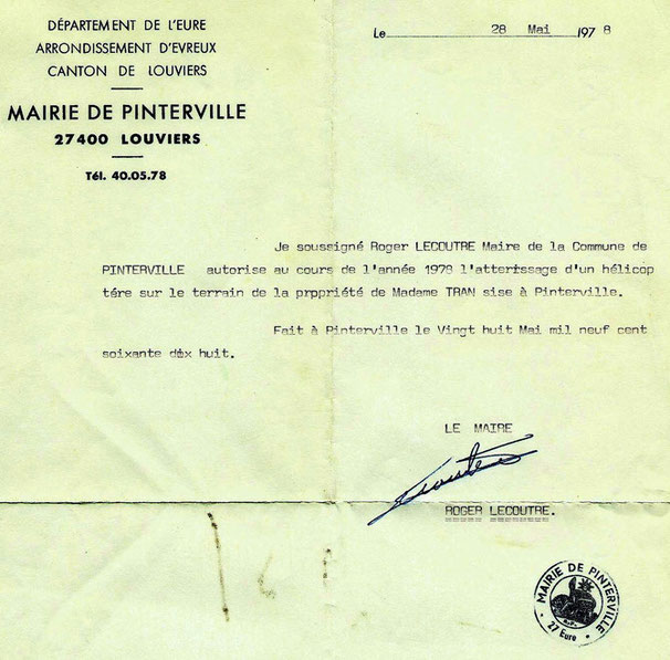 LE TOUT PREMIER PERMIS. "Il vaut mieux ne pas préciser que c'est vous qui le pilotez, vous comprenez les villageois auraient peur  ! " me conseillait notre Maire