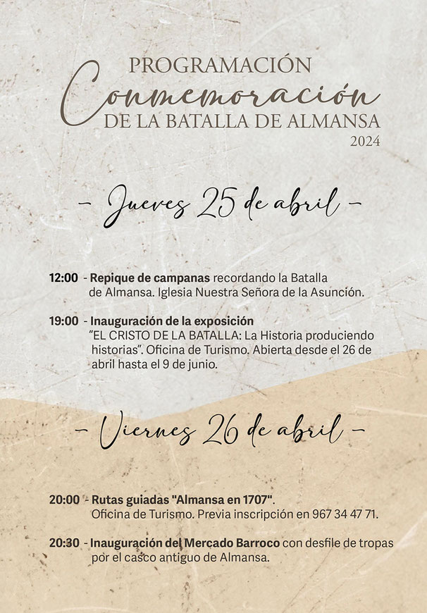 Programa de la Recreacion Historica de la Batalla de Almansa