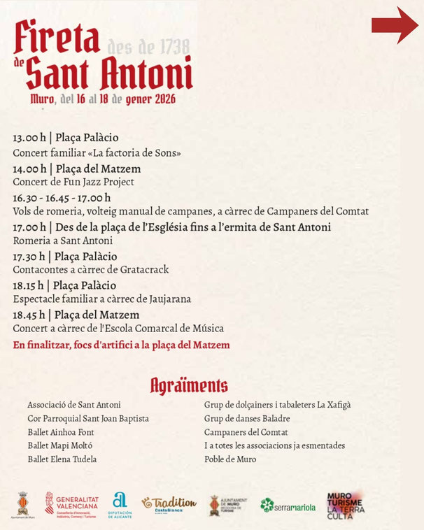 Fireta de Sant Antoni y Mercado Medieval en Muro de Alcoy