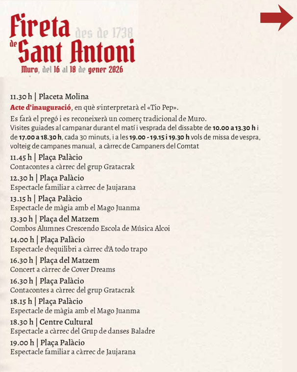 Fireta de Sant Antoni y Mercado Medieval en Muro de Alcoy