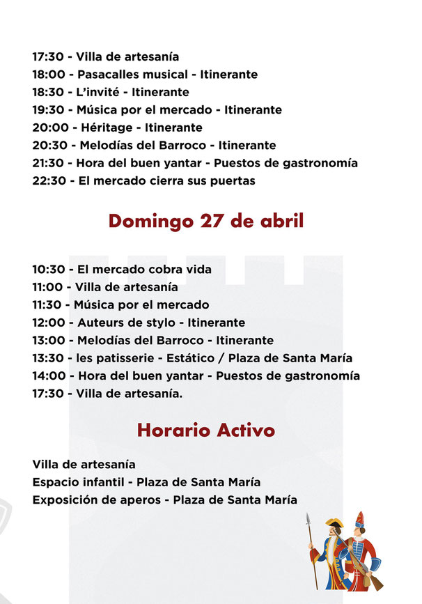 Programa del Mercado Barroco de Almansa
