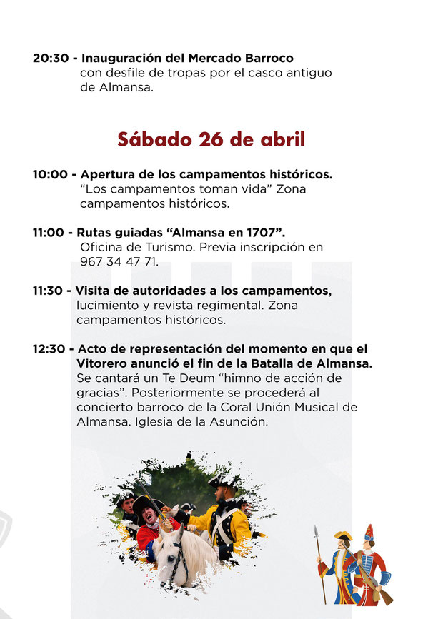 Programa de la Recreacion Historica de la Batalla de Almansa