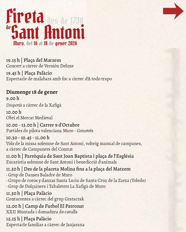 Fireta de Sant Antoni y Mercado Medieval en Muro de Alcoy