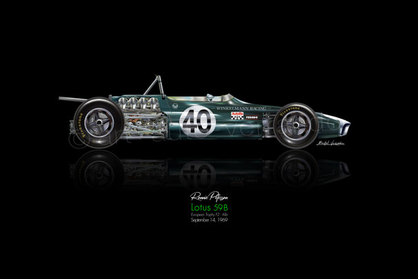 Albi - Cosworth FVA - Automotive art - Michel Verrando - Formula two - 1969 - Art-auto-verrando