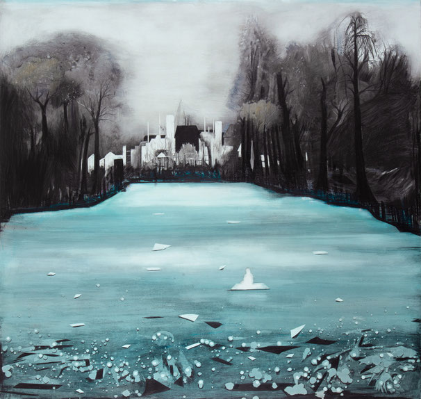Dagmar Brand | Minus 4° Grad | 2014 | Öl-Wachsfarbe auf Kappa-Leinplatte | 140 × 150 cm