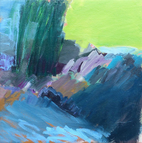  arriva la sera 2013 30 x 30 cm Öl / Leinwand