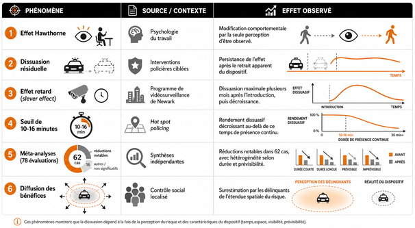 Infographie sur les effets de dissuasion