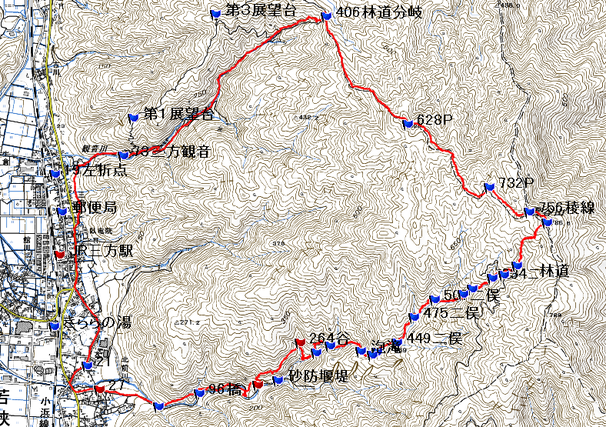 今古川　沢登りルート