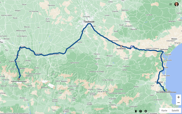 Bild: Route am 6. Tag einer Wohnmobilreise in die Hochpyrenäen