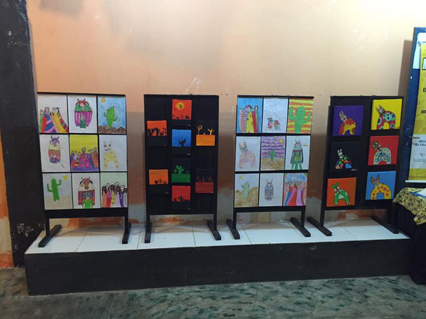Exposição de trabalhos produzidos nas oficinas de arte