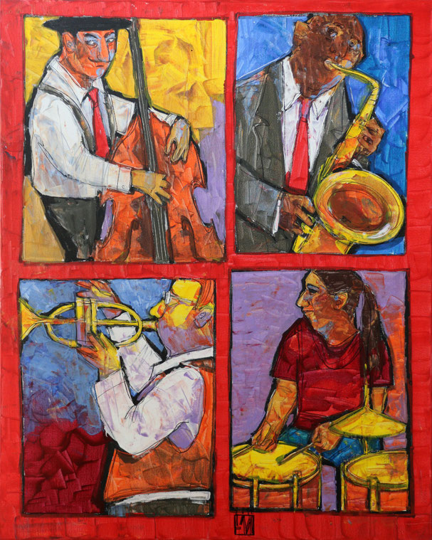 Musikanten, 80 x 100 cm