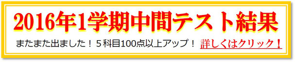 2016年度1学期中間試験結果