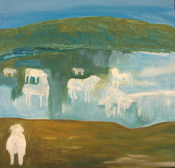 Lis: Un Reverse, peinture sur toile 