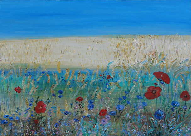 Lis: Sommerfeld, Leinwandbild 51 x 70 cm