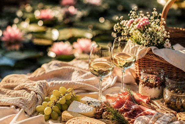 Picknick am Seerosenteich mit Live-Musik und Gartenflair
