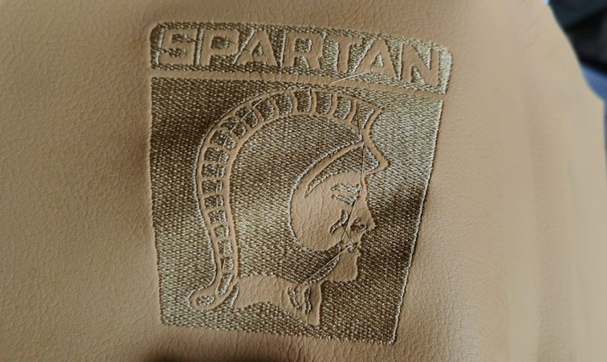 Maquette de la broderie du logo Spartan