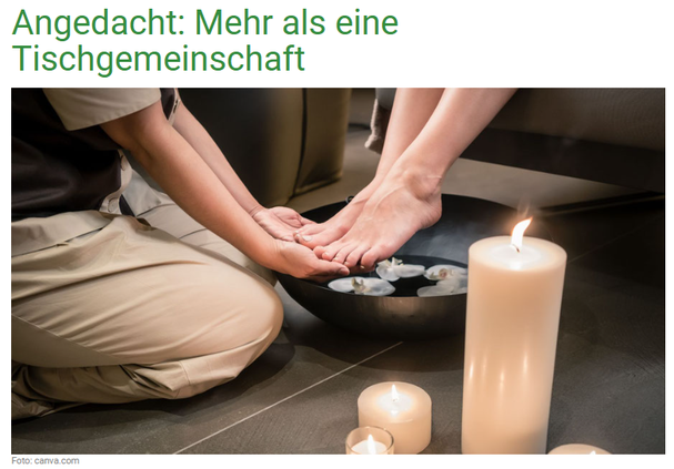 Andacht vor und zu Gründonnerstag