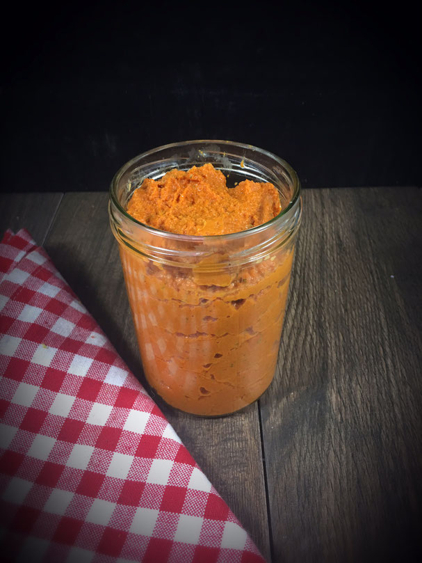 Aufstrich vegan Tomate Möhre, Karottenaufstrich vegan Thermomix, Karottenaufstrich Tomate vegan, Aufstrich Tomate Thermomix