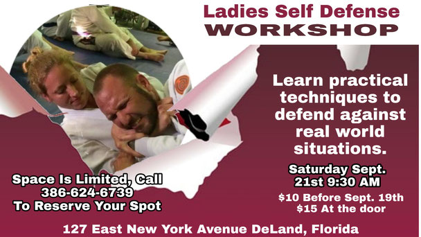 Gator Family Brazilian Jiu-Jitsu Self Defense Seminar Flyer