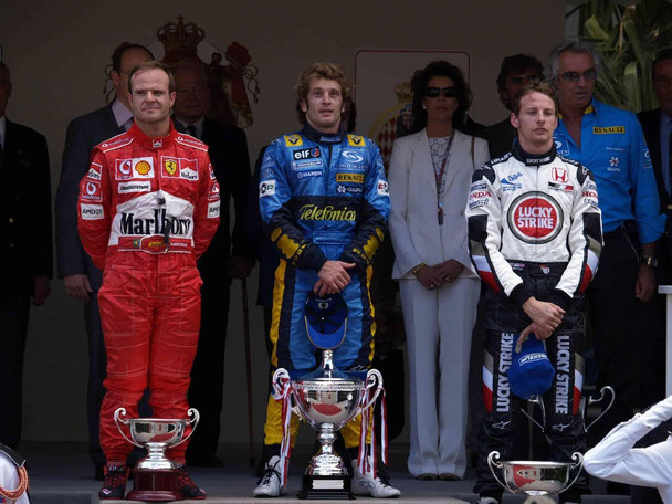 Il podio del gp di Monaco nel 2004